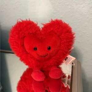 Small  Jellycat Amuseables Beatie Heart Little Red Plush rare and retired 2025